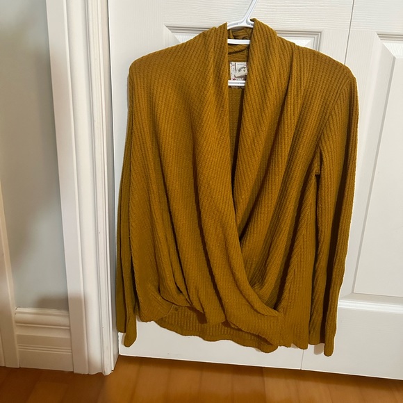 Anthropologie Akemi + Kin Woodruff Waffle Knit Wrap Top - Picture 4 of 5